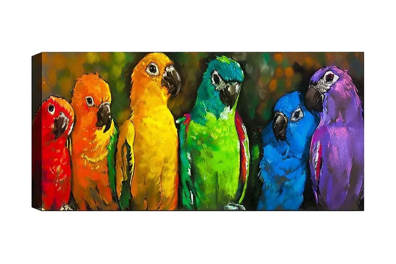 Canvasbillede YTY Animals Flerfarvet, 120x50 cm