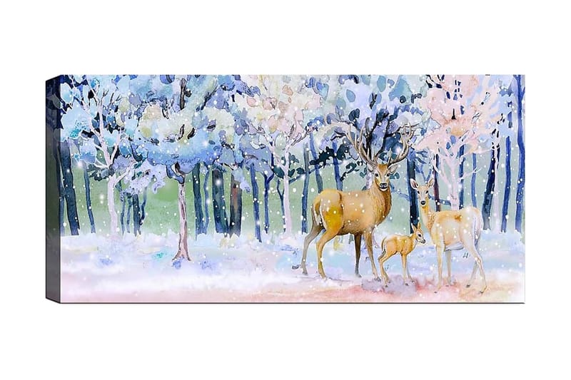 Canvasbillede YTY Animals Flerfarvet - 120x50 cm - Boligtilbehør - Billeder & kunst - Billeder på lærred
