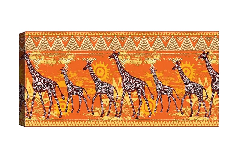 Canvasbillede YTY Animals Flerfarvet - 120x50 cm - Boligtilbehør - Billeder & kunst - Billeder på lærred