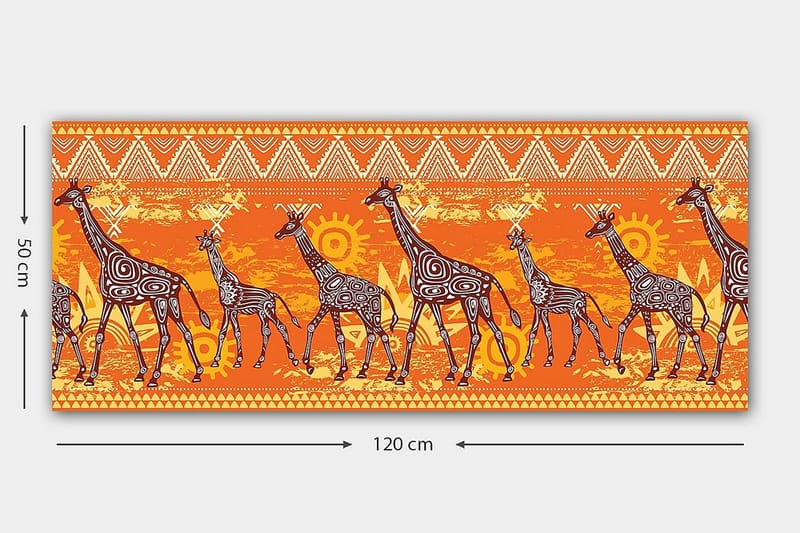 Canvasbillede YTY Animals Flerfarvet - 120x50 cm - Boligtilbehør - Billeder & kunst - Billeder på lærred