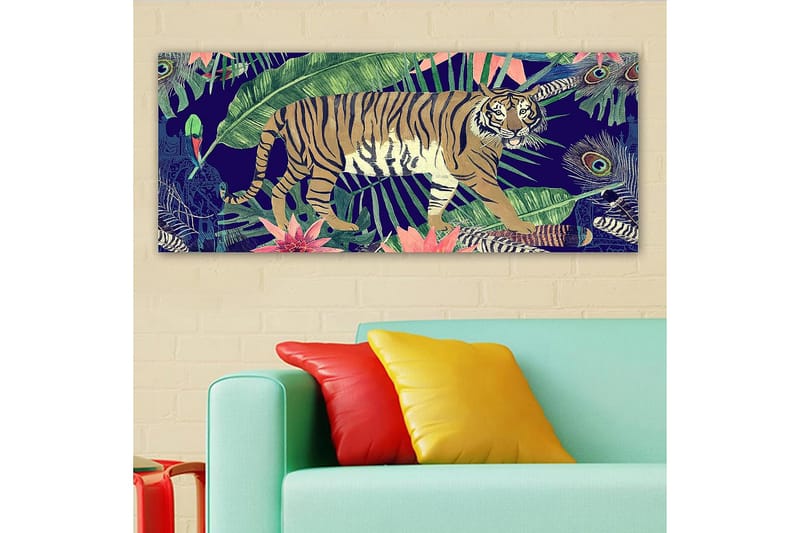 Canvasbillede YTY Animals Flerfarvet - 120x50 cm - Boligtilbehør - Billeder & kunst - Billeder på lærred