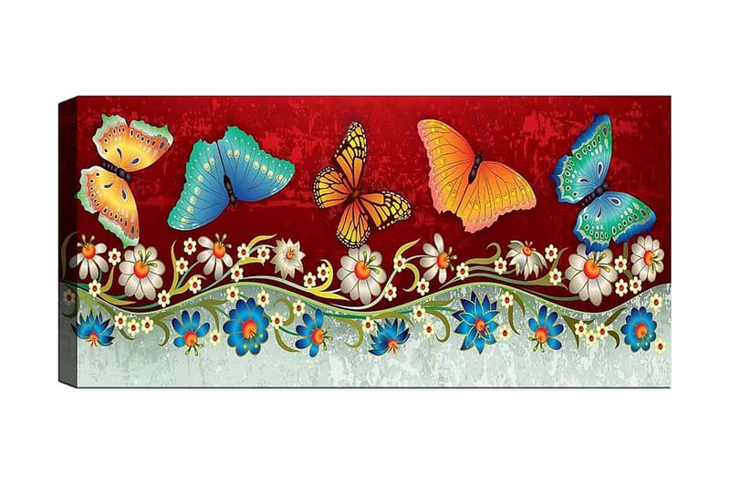 Canvasbillede YTY Animals Flerfarvet - 120x50 cm - Boligtilbehør - Billeder & kunst - Billeder på lærred