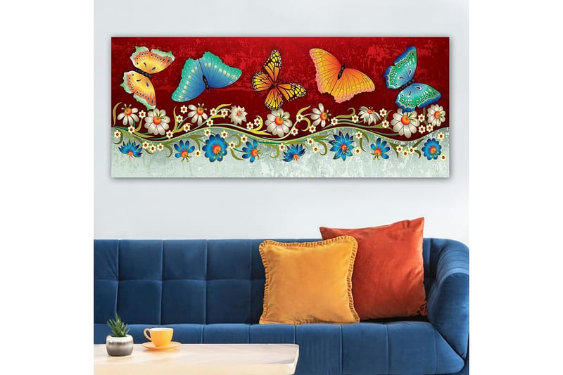 Canvasbillede YTY Animals Flerfarvet - 120x50 cm - Boligtilbehør - Billeder & kunst - Billeder på lærred