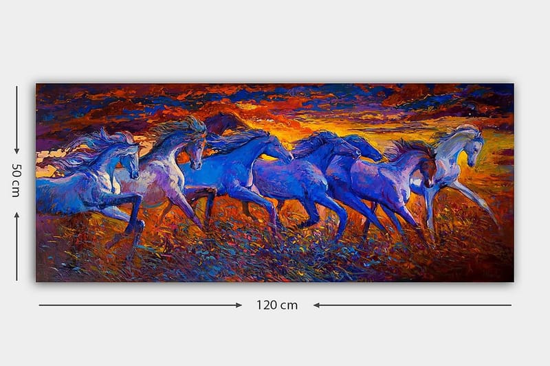 Canvasbillede YTY Animals Flerfarvet - 120x50 cm - Boligtilbehør - Billeder & kunst - Billeder på lærred