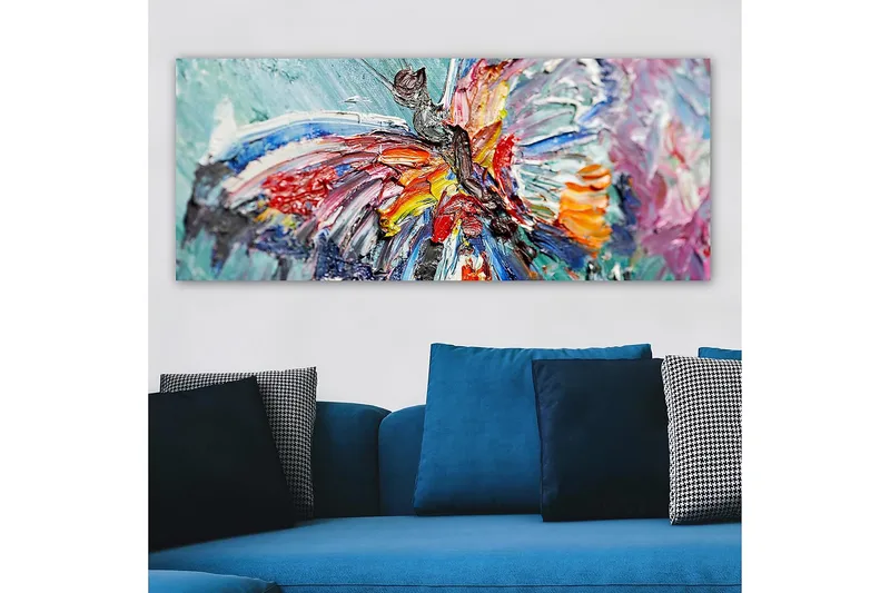 Canvasbillede YTY Animals Flerfarvet - 120x50 cm - Boligtilbehør - Billeder & kunst - Billeder på lærred