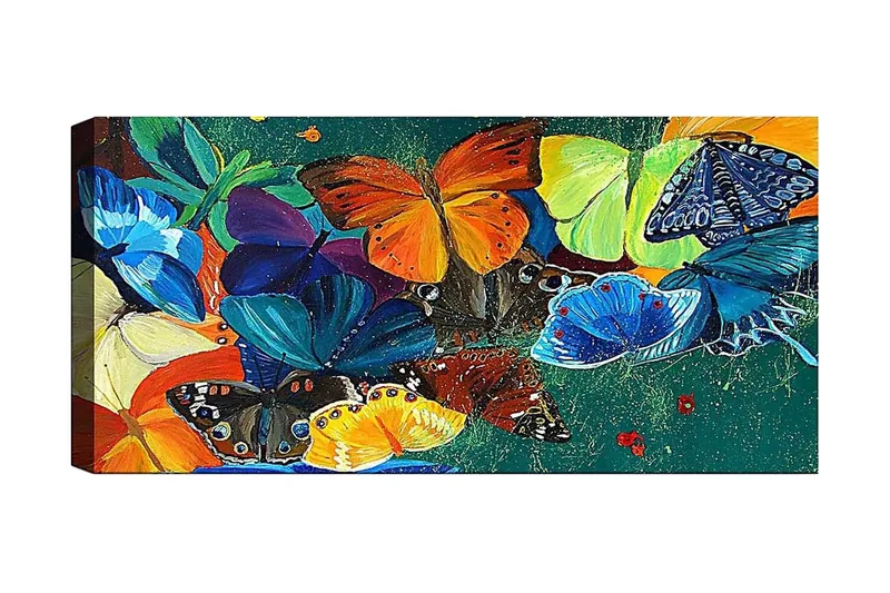 Canvasbillede YTY Animals Flerfarvet, 120x50 cm