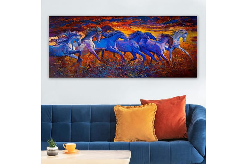 Canvasbillede YTY Animals Flerfarvet - 120x50 cm - Boligtilbehør - Billeder & kunst - Billeder på lærred
