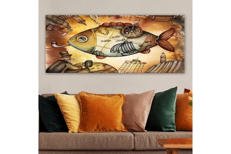 Canvasbillede YTY Animals Flerfarvet - 120x50 cm - Boligtilbehør - Billeder & kunst - Billeder på lærred