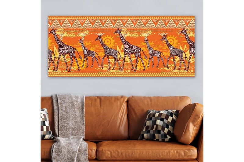 Canvasbillede YTY Animals Flerfarvet - 120x50 cm - Boligtilbehør - Billeder & kunst - Billeder på lærred