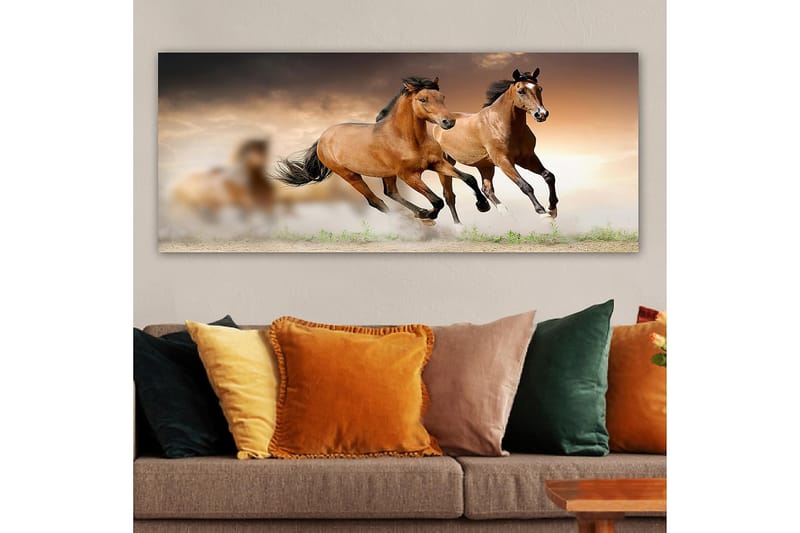 Canvasbillede YTY Animals Flerfarvet - 120x50 cm - Boligtilbehør - Billeder & kunst - Billeder på lærred