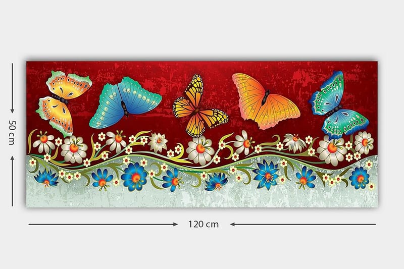 Canvasbillede YTY Animals Flerfarvet - 120x50 cm - Boligtilbehør - Billeder & kunst - Billeder på lærred