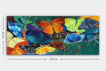 Canvasbillede YTY Animals Flerfarvet - 120x50 cm - Boligtilbehør - Billeder & kunst - Billeder på lærred