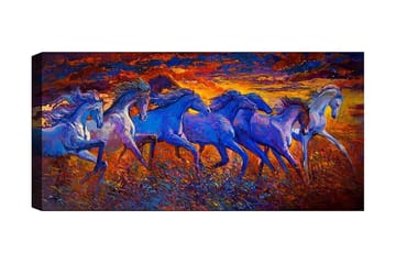 Canvasbillede YTY Animals Flerfarvet - 120x50 cm - Boligtilbehør - Billeder & kunst - Billeder på lærred