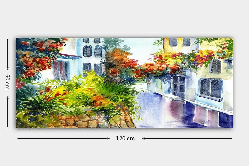 Canvasbillede YTY Buildings & Cityscapes Flerfarvet - 120x50 cm - Billeder på lærred