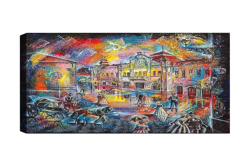 Canvasbillede YTY Buildings & Cityscapes Flerfarvet - 120x50 cm - Boligtilbehør - Billeder & kunst - Billeder på lærred