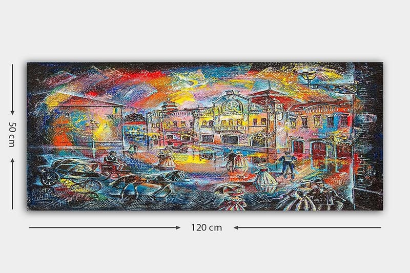 Canvasbillede YTY Buildings & Cityscapes Flerfarvet - 120x50 cm - Boligtilbehør - Billeder & kunst - Billeder på lærred