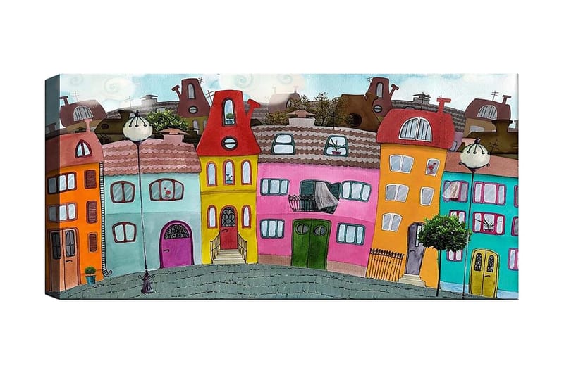 Canvasbillede YTY Buildings & Cityscapes Flerfarvet - 120x50 cm - Boligtilbehør - Billeder & kunst - Billeder på lærred