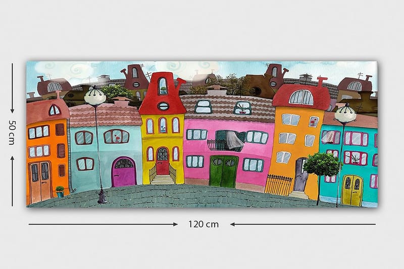 Canvasbillede YTY Buildings & Cityscapes Flerfarvet - 120x50 cm - Boligtilbehør - Billeder & kunst - Billeder på lærred