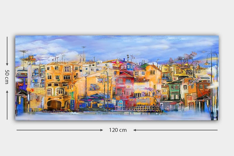 Canvasbillede YTY Buildings & Cityscapes Flerfarvet - 120x50 cm - Boligtilbehør - Billeder & kunst - Billeder på lærred