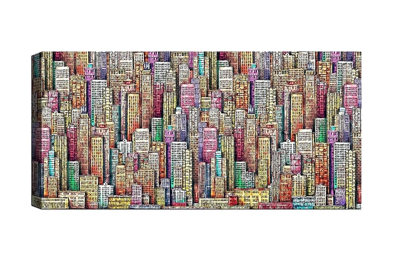 Canvasbillede YTY Buildings & Cityscapes Flerfarvet - 120x50 cm - Boligtilbehør - Billeder & kunst - Billeder på lærred