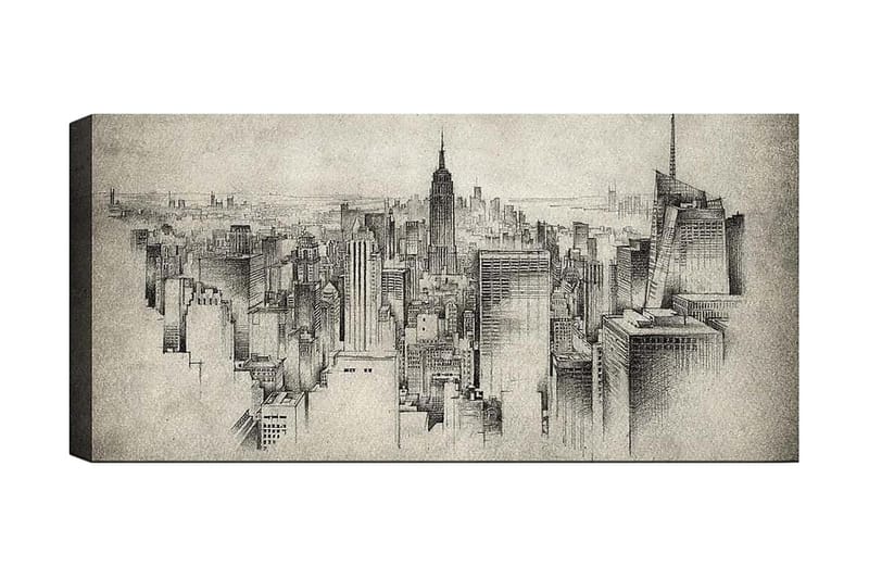 Canvasbillede YTY Buildings & Cityscapes Flerfarvet - 120x50 cm - Boligtilbehør - Billeder & kunst - Billeder på lærred
