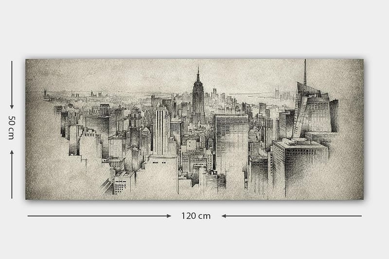 Canvasbillede YTY Buildings & Cityscapes Flerfarvet - 120x50 cm - Boligtilbehør - Billeder & kunst - Billeder på lærred