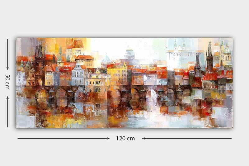 Canvasbillede YTY Buildings & Cityscapes Flerfarvet - 120x50 cm - Boligtilbehør - Billeder & kunst - Billeder på lærred