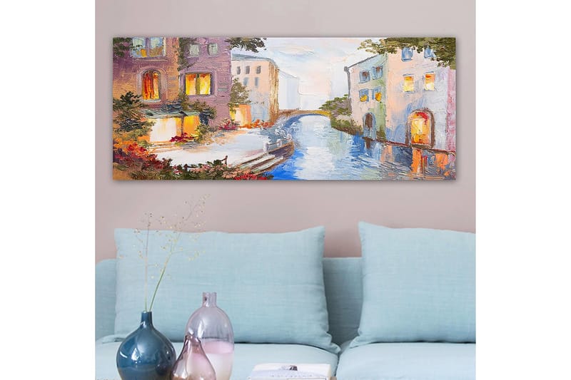 Canvasbillede YTY Buildings & Cityscapes Flerfarvet - 120x50 cm - Boligtilbehør - Billeder & kunst - Billeder på lærred