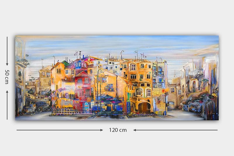 Canvasbillede YTY Buildings & Cityscapes Flerfarvet - 120x50 cm - Boligtilbehør - Billeder & kunst - Billeder på lærred