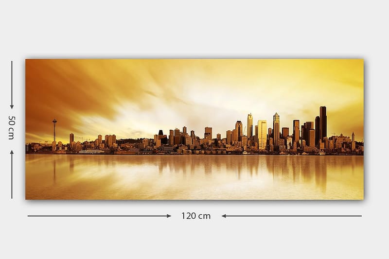 Canvasbillede YTY Buildings & Cityscapes Flerfarvet - 120x50 cm - Boligtilbehør - Billeder & kunst - Billeder på lærred