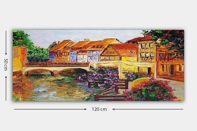 Canvasbillede YTY Buildings & Cityscapes Flerfarvet - 120x50 cm - Boligtilbehør - Billeder & kunst - Billeder på lærred