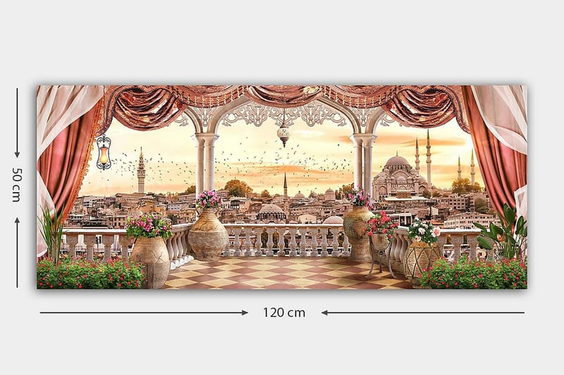 Canvasbillede YTY Buildings & Cityscapes Flerfarvet - 120x50 cm - Boligtilbehør - Billeder & kunst - Billeder på lærred