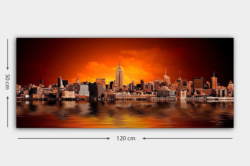 Canvasbillede YTY Buildings & Cityscapes Flerfarvet - 120x50 cm - Boligtilbehør - Billeder & kunst - Billeder på lærred