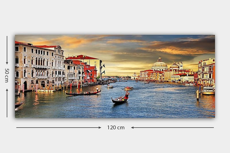 Canvasbillede YTY Buildings & Cityscapes Flerfarvet - 120x50 cm - Boligtilbehør - Billeder & kunst - Billeder på lærred