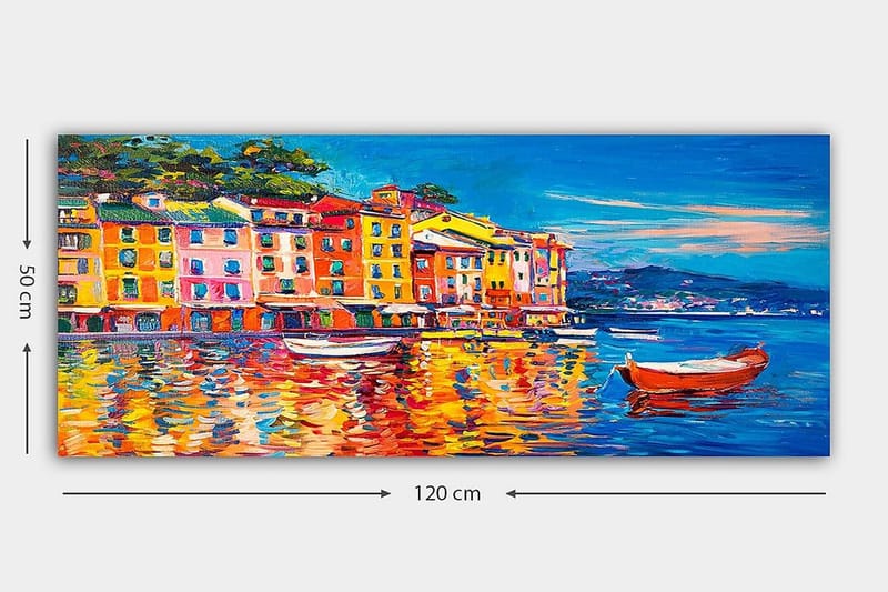 Canvasbillede YTY Buildings & Cityscapes Flerfarvet - 120x50 cm - Boligtilbehør - Billeder & kunst - Billeder på lærred