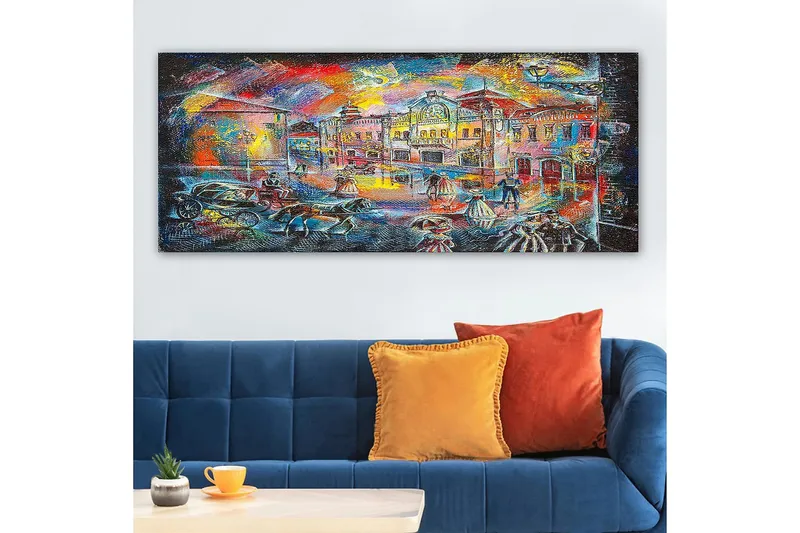 Canvasbillede YTY Buildings & Cityscapes Flerfarvet - 120x50 cm - Boligtilbehør - Billeder & kunst - Billeder på lærred