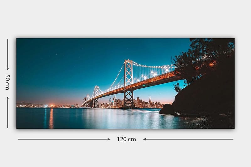 Canvasbillede YTY Buildings & Cityscapes Flerfarvet - 120x50 cm - Boligtilbehør - Billeder & kunst - Billeder på lærred