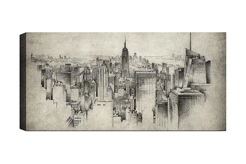 Canvasbillede YTY Buildings & Cityscapes Flerfarvet, 120x50 cm