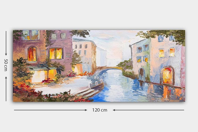Canvasbillede YTY Buildings & Cityscapes Flerfarvet - 120x50 cm - Boligtilbehør - Billeder & kunst - Billeder på lærred