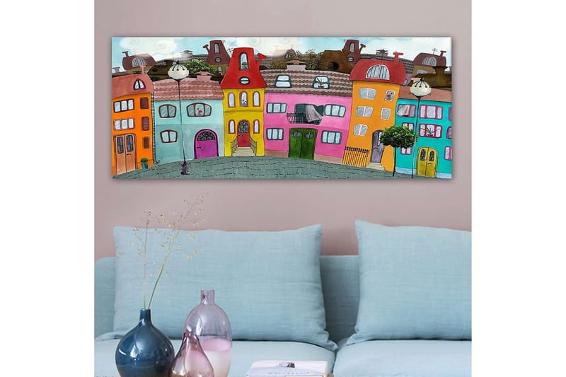 Canvasbillede YTY Buildings & Cityscapes Flerfarvet - 120x50 cm - Boligtilbehør - Billeder & kunst - Billeder på lærred