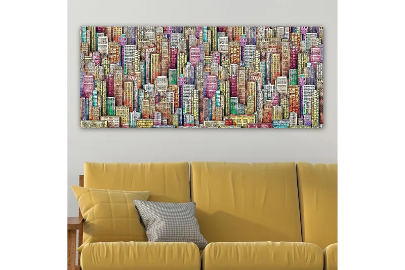 Canvasbillede YTY Buildings & Cityscapes Flerfarvet - 120x50 cm - Boligtilbehør - Billeder & kunst - Billeder på lærred
