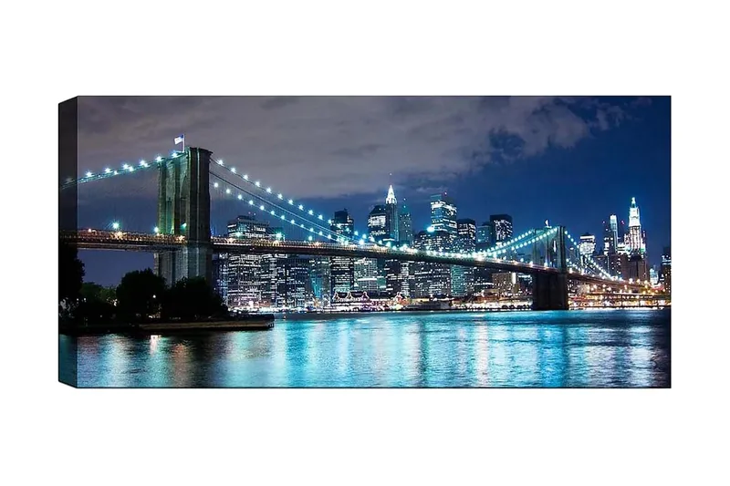 Canvasbillede YTY Cities & Countries Flerfarvet, 120x50 cm