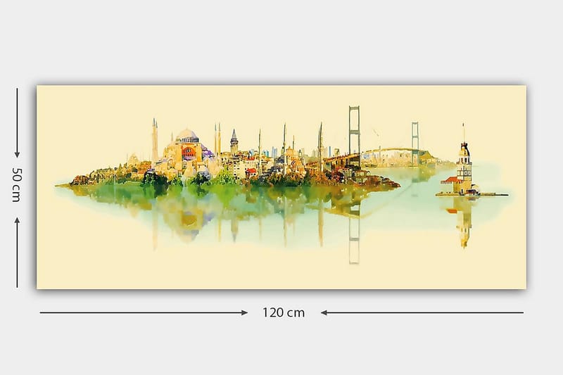 Canvasbillede YTY Cities & Countries Flerfarvet - 120x50 cm - Boligtilbehør - Billeder & kunst - Billeder på lærred