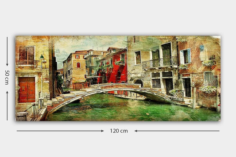 Canvasbillede YTY Cities & Countries Flerfarvet - 120x50 cm - Boligtilbehør - Billeder & kunst - Billeder på lærred