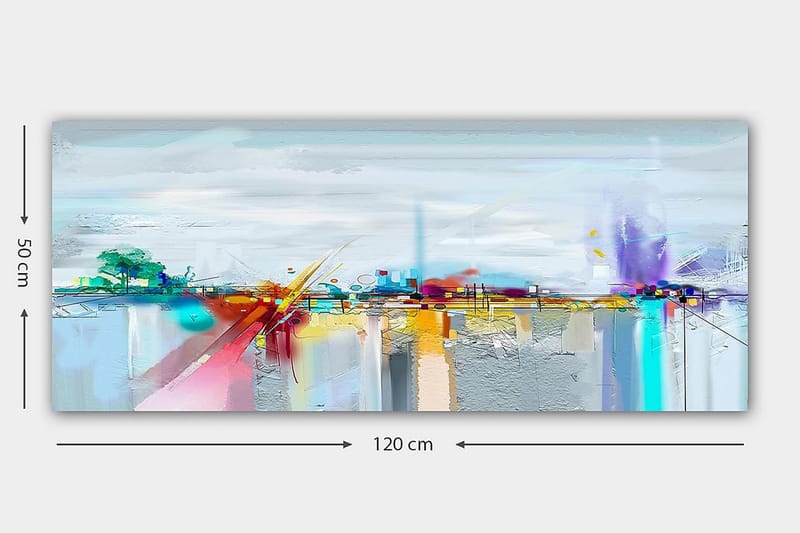 Canvasbillede YTY Cities & Countries Flerfarvet - 120x50 cm - Billeder på lærred