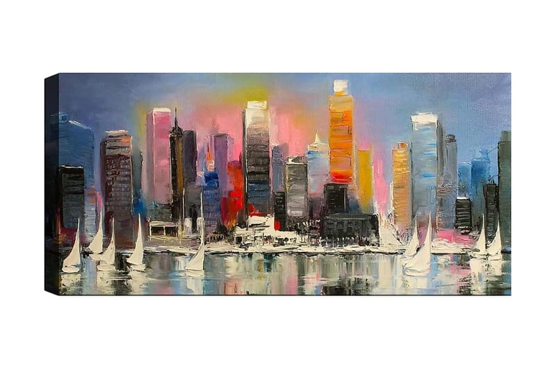 Canvasbillede YTY Cities & Countries Flerfarvet - 120x50 cm - Boligtilbehør - Billeder & kunst - Billeder på lærred