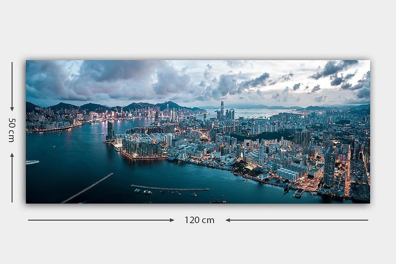 Canvasbillede YTY Cities & Countries Flerfarvet - 120x50 cm - Boligtilbehør - Billeder & kunst - Billeder på lærred