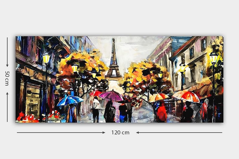 Canvasbillede YTY Cities & Countries Flerfarvet - 120x50 cm - Boligtilbehør - Billeder & kunst - Billeder på lærred
