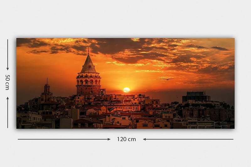 Canvasbillede YTY Cities & Countries Flerfarvet - 120x50 cm - Boligtilbehør - Billeder & kunst - Billeder på lærred