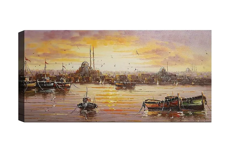 Canvasbillede YTY Cities & Countries Flerfarvet, 120x50 cm